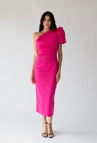 VESTIDO GALA FUCSIA
