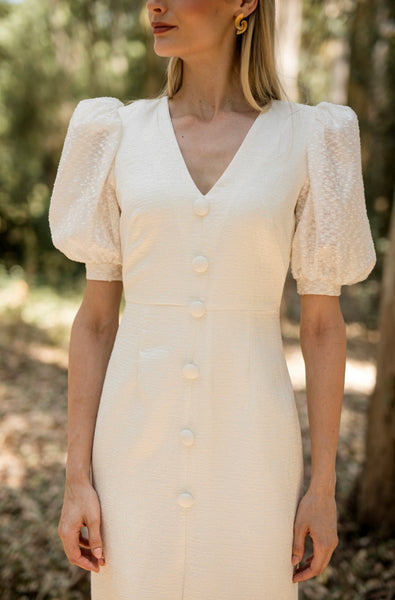 VESTIDO LAUREN BLANCO ROTO