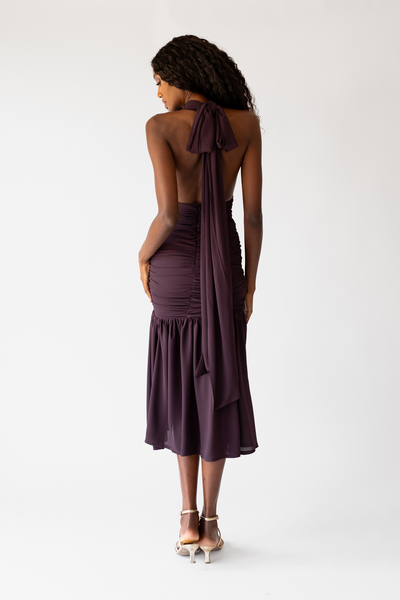VESTIDO POLIANA MARRÓN CHOCOLATE