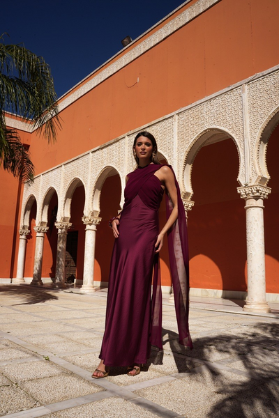 VESTIDO JUDITH BURDEOS