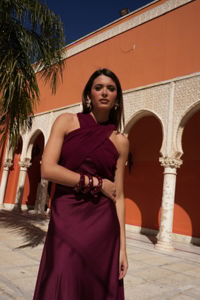 VESTIDO JUDITH BURDEOS