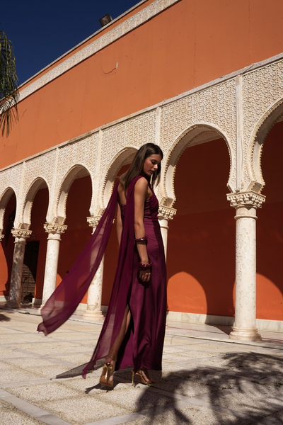 VESTIDO JUDITH BURDEOS