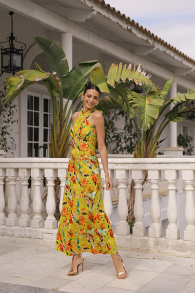 VESTIDO LÚMINA LINO ESTAMPADO.