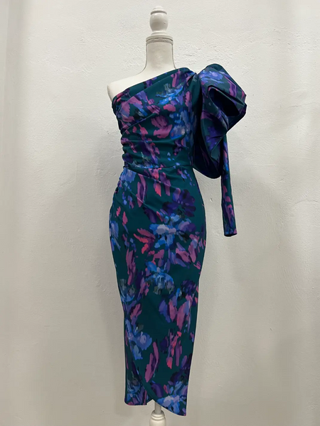 VESTIDO VOLANTE ASIMÉTRICO VIANA ESTAMPADO